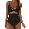 thumbnail image 1 of Gibobby Trajes de Natación para Mujer Traje de baño sexy de malla con control siamés para mujer(Negro,G), 1 of 5