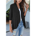 thumbnail image 5 of Women'S Open Front Cardigan 3/4 Sleeve Draped Soft Knit Sweaters Black XL, 5 of 7