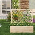 thumbnail image 2 of Costway 2 PCS 40" Wooden Raised Garden Bed with Lattice Trellis for Climbing Vine Flower, 2 of 10