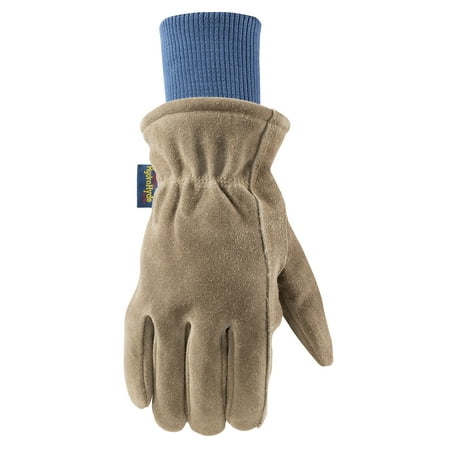 Men's HydraHyde Insulated Split Leather Winter Work Gloves, Large (Wells Lamont