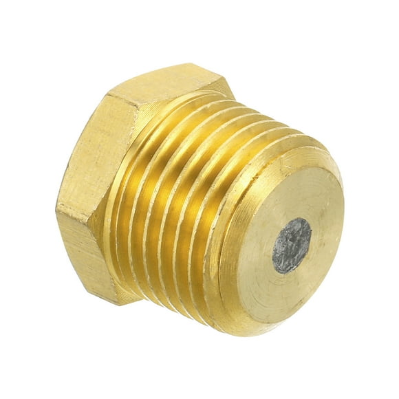 Unique Bargains 1/2' BSPT Brass Fuse Plug Brass Fusible Melt Plug 265 Celsius Degree, Brass Tone
