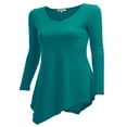 thumbnail image 2 of CHOK Tunique Longue à Manches Longues Col en V pour Femmes Robe T-Shirt, 2 of 5
