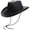 black, variant on Hsqqdc Suede Cowboy Hat Wide Brim Western Fedora for Sun Protection