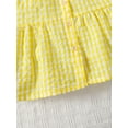 thumbnail image 6 of 6Y Little Girls Dress Little Girls Summer Sleeveless Dress 6Y Girls Plaid Dress Yellow, 6 of 6