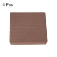 thumbnail image 3 of Almohadillas para muebles, protectores de piso de patas de silla de goma cuadradas, copas para ruedas antideslizantes con tiras antideslizantes para pisos de madera, marrón 3'', 3 of 5