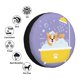 thumbnail image 4 of Fotbe Corgi Washing in Bathtub Funda de Llanta de Repuesto con Estampado, Engrosada, Ajuste Universal para Jeep, Remolque, RV, SUV, Camión-16 inch, 4 of 6