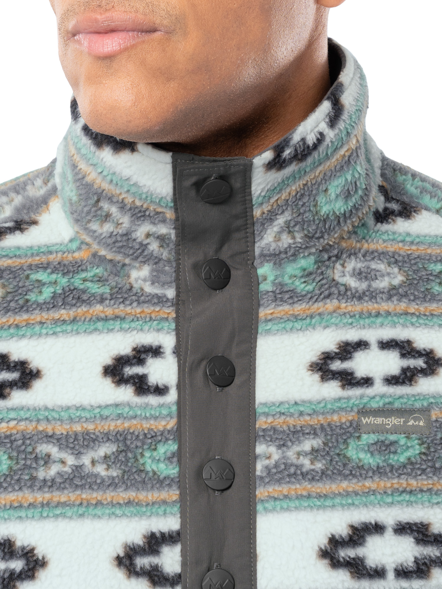 Wrangler Outdoor Men's & Big Men's Summit Fleece Mock-neck Artic Pullover Sweater, Size S-2XL