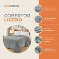 thumbnail image 3 of Cobertor Ligero MELOCOTTON HOGAR Matrimonial Suave Y Calientito MOD. GRIS, 3 of 3