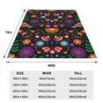 thumbnail image 3 of Zufioo Colorful Floral2 Fleece Blanket Queen Size,Plush Bed Blanket,Ultra Soft Throw Blanket,Plush Fuzzy Cozy Blanket Perfect for Bed,Couch-50"x40", 3 of 7