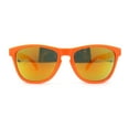 thumbnail image 2 of Kush Mens Retro Sport Keyhole Horn Rim Pop Color Plastic Sunglasses Orange Mirror, 2 of 4