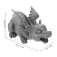 thumbnail image 2 of Phenofice Adorable Sculpture de Dragon de Cour en Résine Gris Foncé Décoration de Jardin 1ensemble, 2 of 8