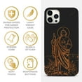 thumbnail image 4 of Case Yard Wooden Case for iPhone-12/12-Pro Soft TPU Silicone cover Slim Fit Shockproof Wood Protective Phone Cover for Girls Boys Men and Women Supports Wireless Charging St. Jude Design, 4 of 7