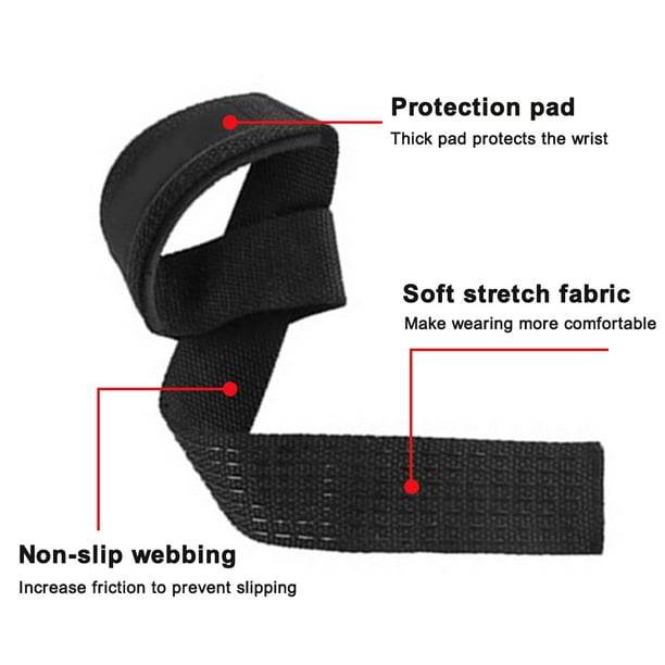Sangles De Levage Rembourrées En Forme De 8 – Double Boucle – Coton Robuste – Pour Musculation Et Protection Des Mains – Homme/Femme