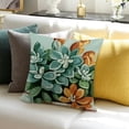 thumbnail image 3 of SHANXI Throw Pillow Covers Square Abstract Succulents Flower Orange Soft Decorative Bedroom Apartment 12x12in, 3 of 5