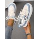 thumbnail image 1 of Women's Fashionable Color Block Beige Breathable Lace-Up Round Toe Sneakers For Casual And Sporting, 1 of 4