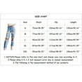 thumbnail image 5 of Aayomet Jeans For Women Stretch Women Destroyed Flare Jeans Elastic Waist Bell Bottom Raw Hem Denim Pants,Blue XXL, 5 of 5
