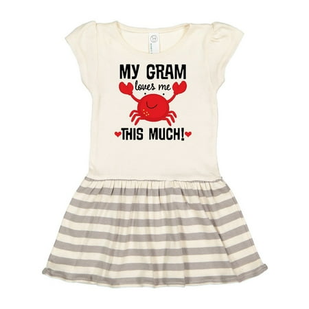 

Inktastic My Gram Loves Me Grandchild Gift Toddler Girl Dress