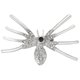 thumbnail image 1 of Stylish Rhinestone Pin Lapel Pin Gothic Style Women Clothes Accessory Silver 5.3x3.5cm Clothing Decoration 1Pcs, 1 of 5