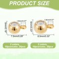 thumbnail image 2 of 40 cuentas de tubo de fianza de 2 colores, chapadas en oro real de 24 k, cuentas de eslabones de fianza, cuentas espaciadoras de columna chapadas en plata de ley 925, 2 of 6