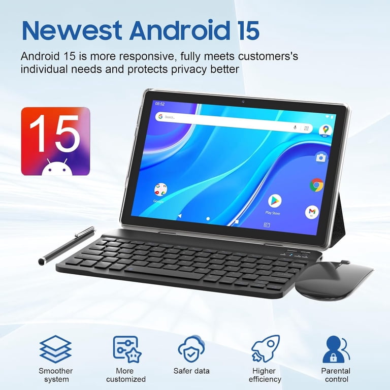 YQSavior, Android 15 Tablet, 10.1 inch, 8GB RAM, 32GB Storage