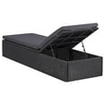 thumbnail image 3 of vidaXL Sunlounger Poly Rattan Black and Dark Grey, 3 of 5