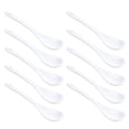 thumbnail image 1 of EeaseCA 10 Pcs Household Ceramic Spoons Portable Mixing Spoons Tea Spoons (White), 1 of 8