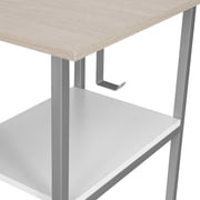 Techni Mobili L-Shape Home Office Desk with Storage, Sand RTA-739DL-SND