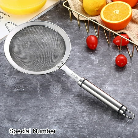 

Premium Fine Stainless Steel Mesh Colander with Hanging Ear for Kitchen Supplies New