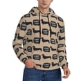 thumbnail image 2 of Lsque Dachshund Dog Woof Pattern Casual Men's Hoodie,Hooded Sweatshirt with Kangaroo Pocket,Pullover Hoodie-XX-Large, 2 of 7