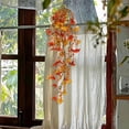 thumbnail image 2 of 5-Branch Artificial Violet Garland Hanging Flower Autumn Decor, Realistic Design Weatherproof Easy Hanging, Style C, by Kingtowag, 2 of 7