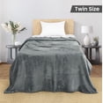 thumbnail image 2 of Blanket Utopia Bedding, forro polar de franela, color gris frío, tamaño doble, 2 of 7