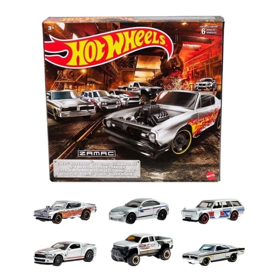 Vehículo de Juguete Mattel Hot Wheels Themed ZAMAC multipack