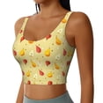 thumbnail image 5 of Sports Bra For Women, Cute Pear Red Yellow Sports Bras For Women High Support, Workout Tank Tops Woman With Removable Cups, 5 of 8