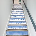 thumbnail image 2 of Graflsoa 13-Piece Customizable PVC Stair Stickers, 18x100cm, 24 Styles, Easy Install & Removable, Anti-Bacterial, Moisture-Proof, for Home Decoration, 2 of 7