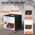 thumbnail image 5 of VEVOR Photo Studio Light Box, 12" x 12", 3000-5600K Adjustable 3 Color Temperatures Professional Shooting Tent Kit with 120 LED 6 Double-Sided Color Backdrops, High CRI ≥ 95 for Small Products, 5 of 9