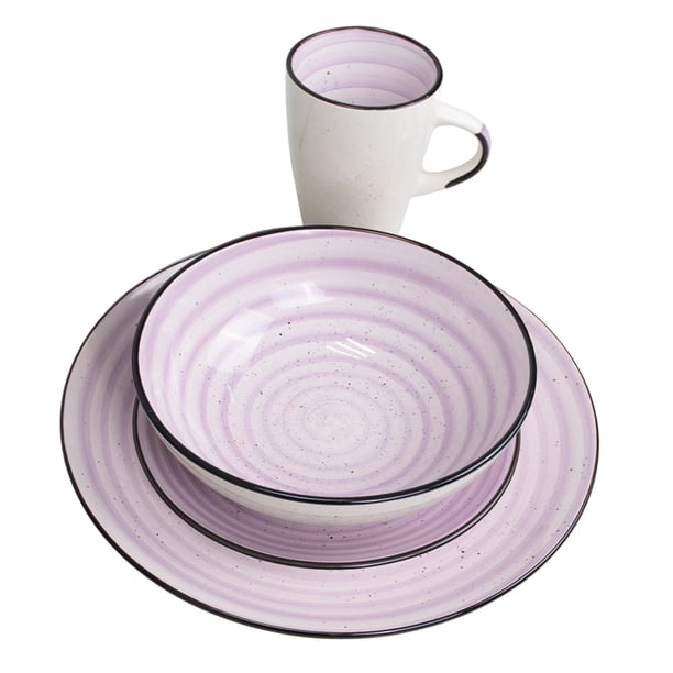 Vajilla SIGNE - Set Individual Cerámica Espiral Lila
