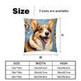 thumbnail image 5 of Corgi Velvet Throw Covers Pillow Inserts - Set of 2 Decorative Pillows with Unique Patterns for Home Decor, Couch, Bed - 16x16, 18x18, 20x20 Inches - Soft & Cozy Cushion Inserts, 5 of 6