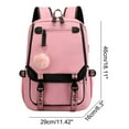thumbnail image 2 of Mochila JiaYou Teenage Girls Middle School 21L Rosa Negro, 2 of 8