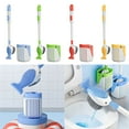 thumbnail image 3 of Cartoon Whale Toilet Brush & Holder Bathroom Toilet Bowl Brush Long Handle Toilet Cleaning Tool Dispenser Liquid Brush, 3 of 7