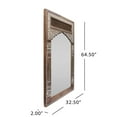 thumbnail image 6 of Wyola Traditional Handcrafted Mango Wood Carved Full Length Standing Mirror, White Washed, 6 of 7