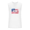 thumbnail image 3 of Mens Patriotic Tank Tops 4th of July Cutoff Graphic Gym Workout Tanks Workout Sleeveless Muscle Shirts White, S, 3 of 5