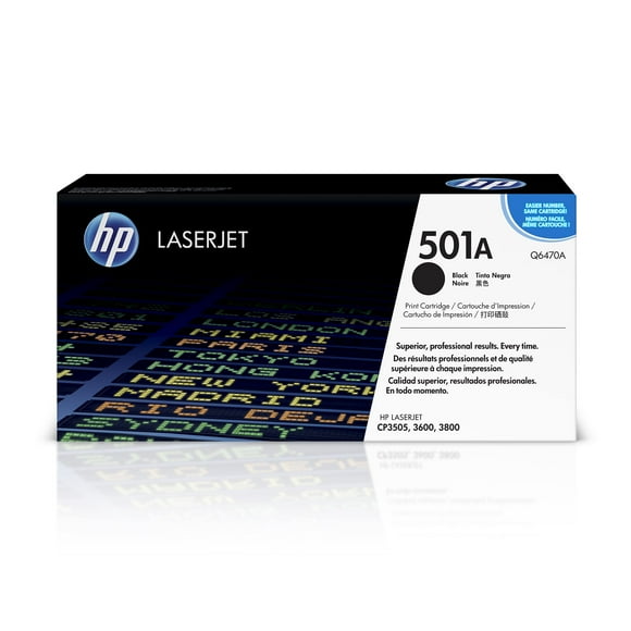 Tóner para impresora láser HP 501A negro Q6470A 6000 páginas
