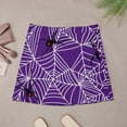 thumbnail image 3 of Halloween Skirt Spider Web Elegant Mini Skirts Summer High Waist Printed Street Style Cas, 3 of 7