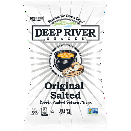 Deep River Snacks Original Sea Salt Kettle Chips, 1oz, 80 Ct BEST BY MARCH 25 2024