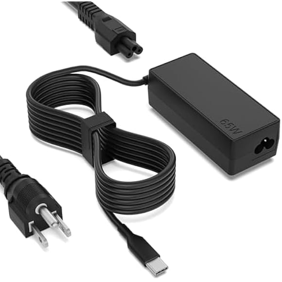 ccwonima USB-C Laptop Charger for Lenovo ThinkPad, Yoga, ThinkBook & Chromebook, Laptop Charger Type C AC Adapter with Power Cord, 65W/45W USB-C Charger for Lenovo (NOT for 90W/135W Laptops)