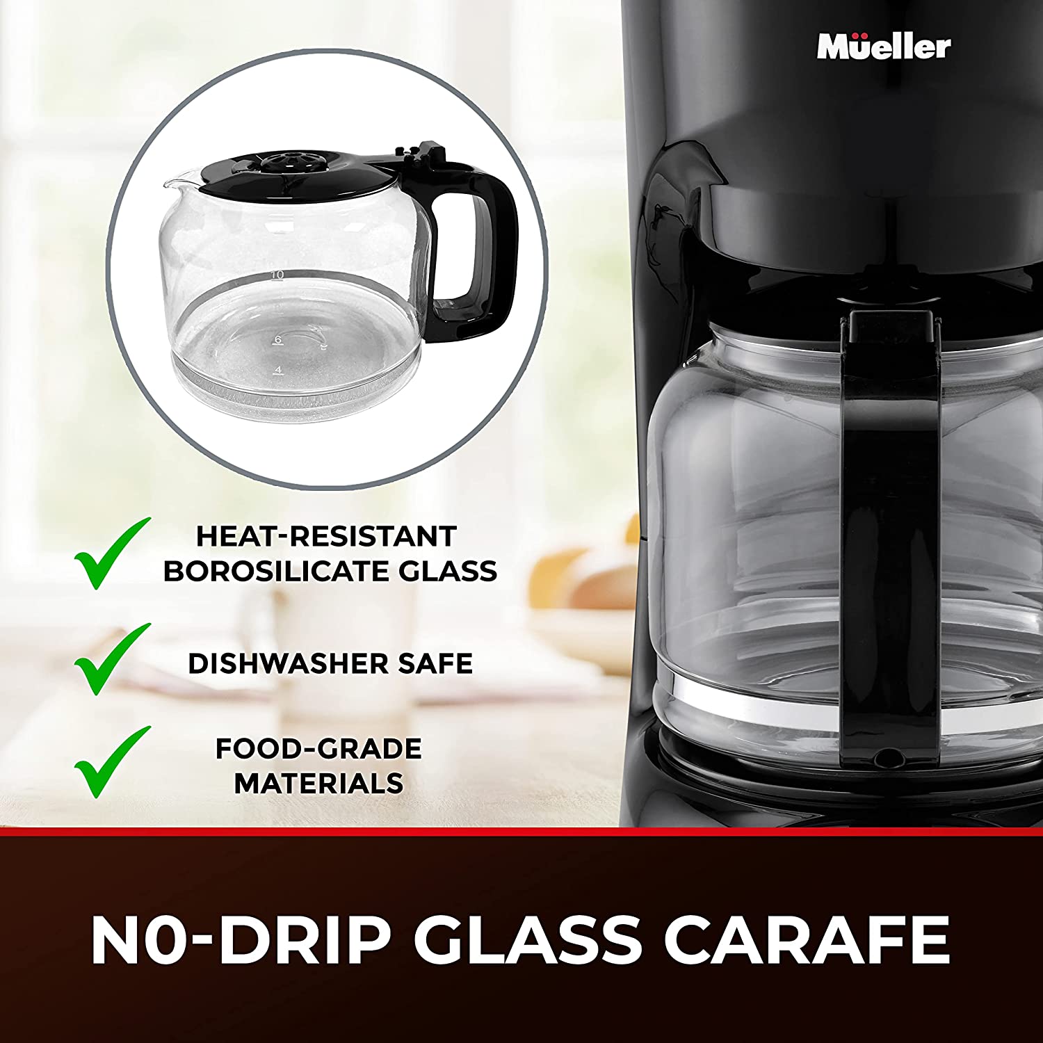 Mueller 12-cup Drip Coffee Maker With Auto Keep Warm Function And Permanent  Filter : Target