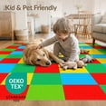 thumbnail image 4 of ODIKA Bedside Numbered Playmat Cheerful Geometric Grid Storybook Hopscotch Stain Resistant Low Profile for Dorm Room, Small Living Apartment, 4 of 7