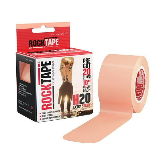 RockTape Pre-Cut Extra-Sticky Beige Tape