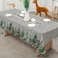 thumbnail image 5 of Christmas Table Cover Gray Snowflake Xmas Tree Tablecloth 60 × 102 Inch Rectangle Seasonal Winter Table Cloth for Xmas Holiday Birthday Party Supplies Home Kitchen Table Decor, 5 of 6