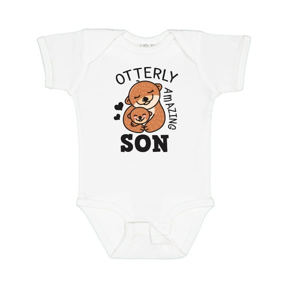 Inktastic Otterly Amazing Son with Mother and Child Otter Boys Baby Bodysuit